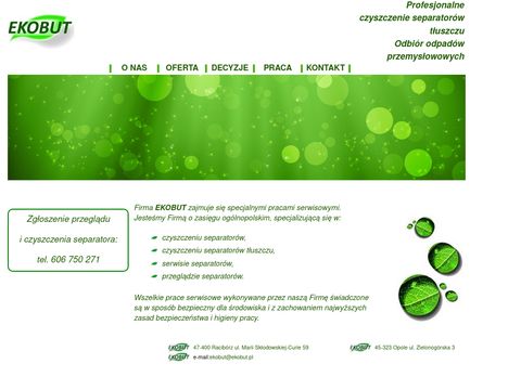 Ekobut.pl - czyszczenie separatorów skuteczność